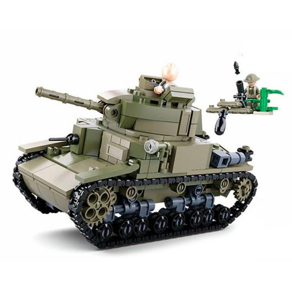 Sluban M38-B0711 - Конструктор Армия военный - танк Италии на 463 деталей с фигурками