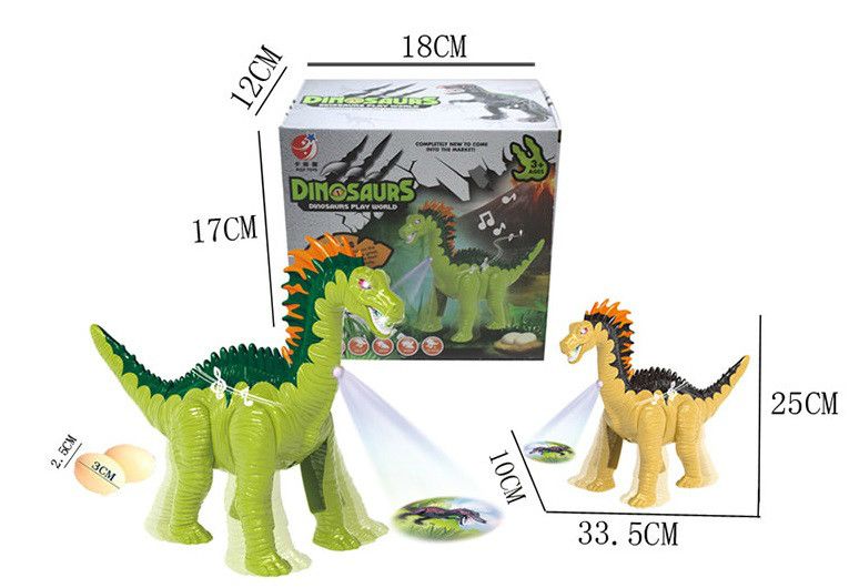 KQX-06 (9789-64) - Іграшка динозавр несе яйця - ходить, звукові та світлові ефекти Тварини динозавр.