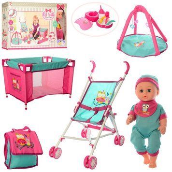 81866-8 - Игровой набор Пупс baby born беби берн 34 см, коляска, манеж, горшок, коврик,&nbsp;звук, аксессуары, 81866-8