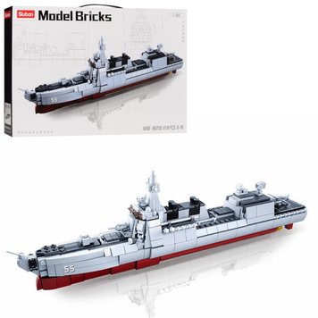 Sluban M38-B0700 - Конструктор модель у масштабі 1:450 Військовий корабель 618 деталь