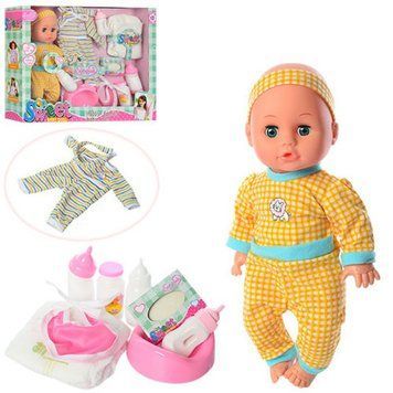 HX332-12 - Пупс baby born 31 см наряд, бутылочка, горшок, подгузник, слюнявчик, звук, HX332-12