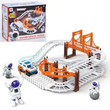 888-72 - Космічний трек із мостом, космонавтами та космічною машинкою, яка їздить