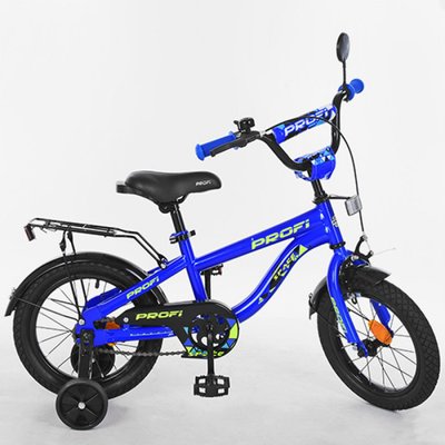 T14151 - Детский двухколесный велосипед для мальчика PROFI 14 дюймов синий, T14151 Space