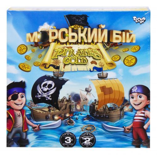 Dankotoys G-MB-03U - Настольная развлекательная игра "Морской бой. Pirates Gold", укр