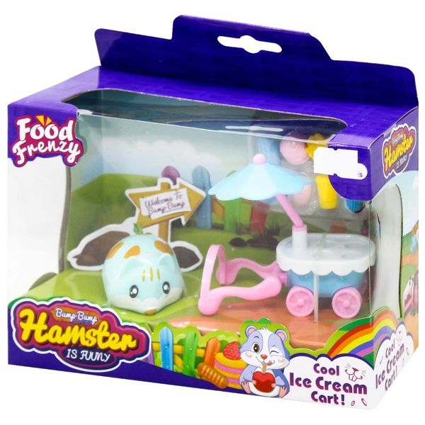 Y005-A - Игровой набор "Маленькие хомячки Hamster" - тележка с мороженым, хомяк