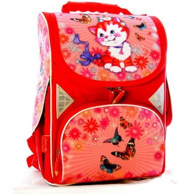 Ранець (рюкзак) - каркасный ортопедический школьный для девочки Кот (котик), tiger cat, 2901A8 2901A8