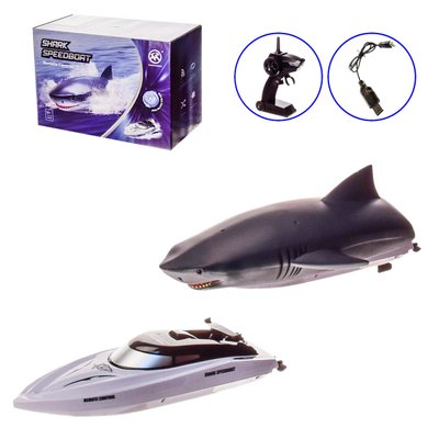 Катер акула - човен на радіокеруванні, іграшка катер у вигляді акули 1438848166 фото товару