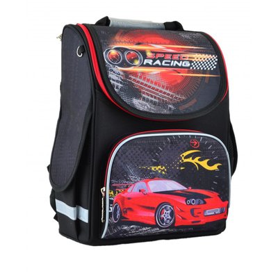 1 Вересня 554547 - Ранець (рюкзак) — каркасний шкільний для хлопчика — Швидкість Перегонова машина, PG-11 Speed Racing, 554547