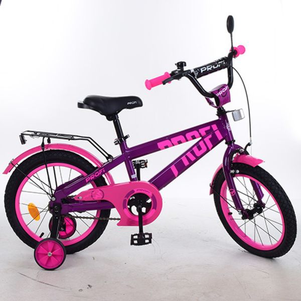 Детский двухколесный велосипед PROFI 16 дюймов для девочки фиолетово - розовый, T16174 Flash T16174