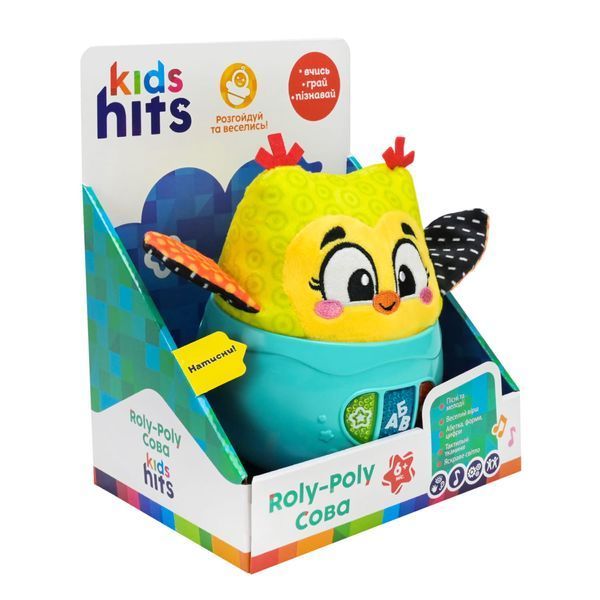 Kids hits KH64/002 (001) - Розвиваюча іграшка Неваляшка для малюків від 6 місяців, музична, пісні, розвиток