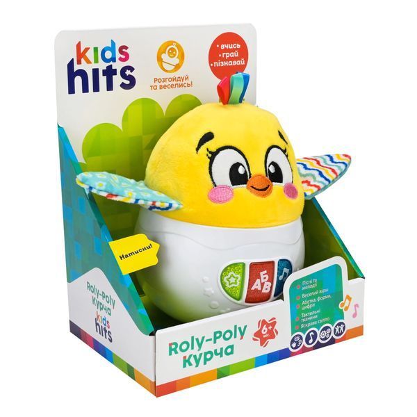Kids hits KH64/002 (001) - Розвиваюча іграшка Неваляшка для малюків від 6 місяців, музична, пісні, розвиток
