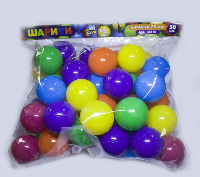 Кульки ( Кульки) ігрові для наметів, сухих басейнів 70 мм 50 штук 652095880 фото товару