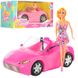 Машина Кабриолет 32 см для куклы , машина розовый джип с куклой 925-167, K877 фото 2