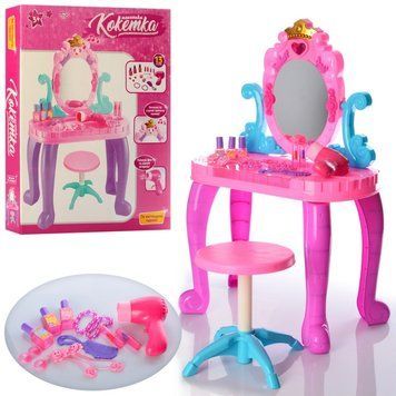 Limo Toy 661-39 - Дитяче Трюмо на ніжках, стільчик, фен,&nbsp;прикраси, звукові та світлові ефекти