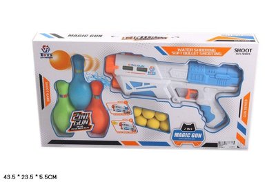 Дитяча зброя — бластер — пістолет, мішень, м'які кулі — поролонові кульки, набір із мішенню 648-29