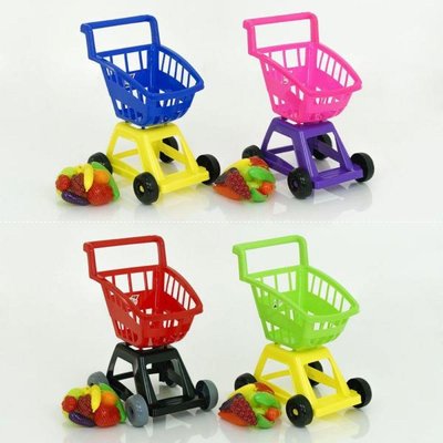 Дитячий ігровий візок із продуктами, гра супермаркет, візок із кошиком для катання та іграшок, 693 693