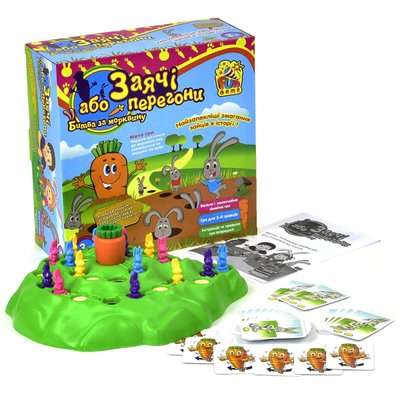 Fun Game 7229 - Настольная игра для малышей Заячьи гонки или гонки за морковь