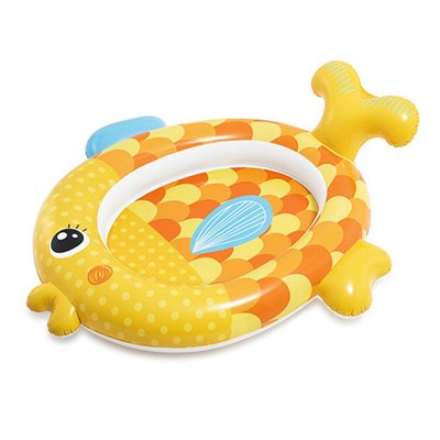 Intex 57111 - Детский надувной круглый бассейн в виде Золотой рыбки для малышей вил 1 годика