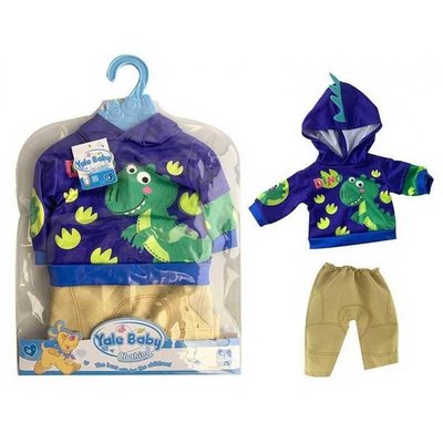 Одяг для пупса хлопчика бебі борн "Веселий Діно", тепла кофточка з динозавром і капюшоном, штани 855570814 фото товару