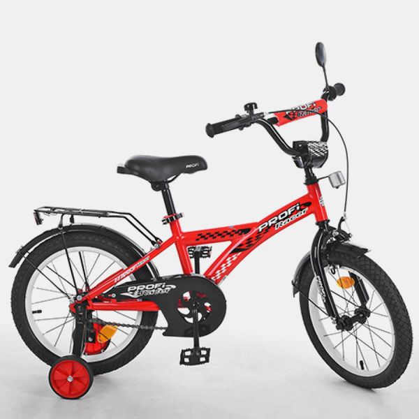 Дитячий двоколісний велосипед для хлопчика PROFI 16 дюймів червоний, T1631 Racer 671201670 фото