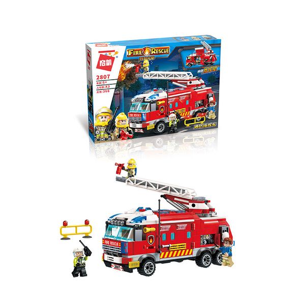 Конструктор Пожежний, велика пожежна машина, пожежні рятувальники, 366 деталей 811584599 фото товару