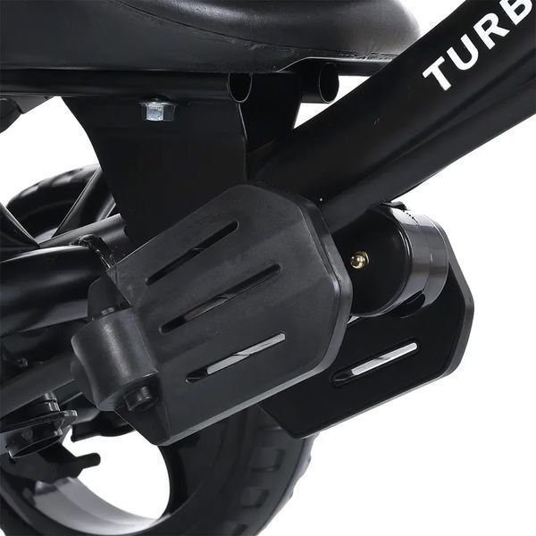 TURBO TRIKE MT 1005-9 - Дитячий 3-х колісний велосипед коляска для малюків з ручкою, капюшоном, синій