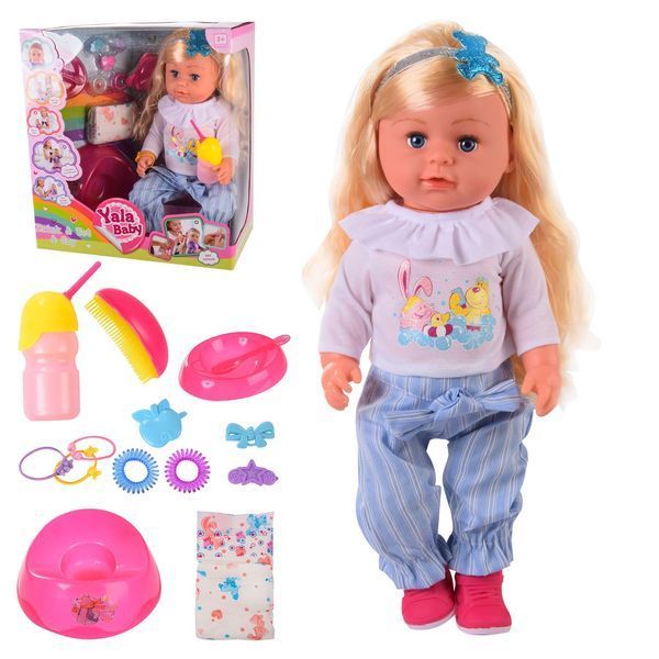 Limo Toy BLS008, BLS003 - Пупс Сестричка с&nbsp;аксесуарами&nbsp;пляшечка, щітка, коліна шарнірні, п'є &mdash; пісяє