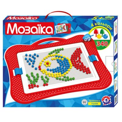 Технок 3367 - Детская развивающая Игра Мозаика пластиковая 340 элементов, Технок 4 Украина 3367