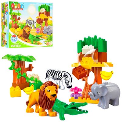Конструктор для малюків великі деталі Зоопарк, фігурки тварини, 29 деталей 5032