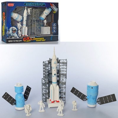 8013 - Игровой набор "Космос" космическая техника - станция, ракета, спутники, космонавты