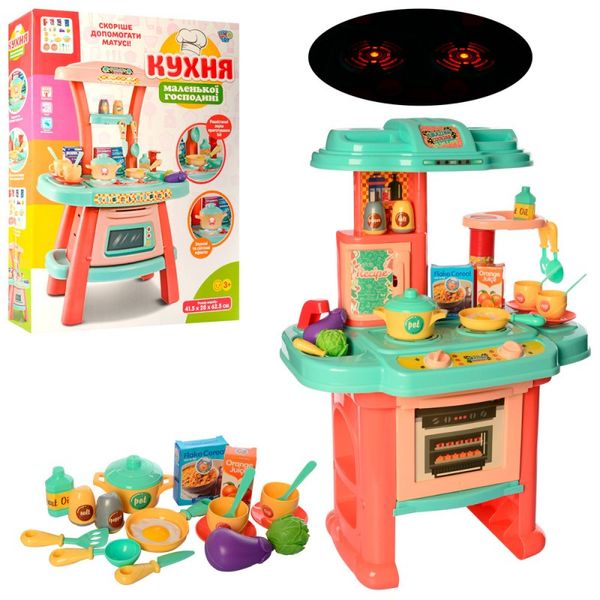 16826, 16820 - Дитяча кухня, посуд, духовка, звук, світло, ігровий набір кухня