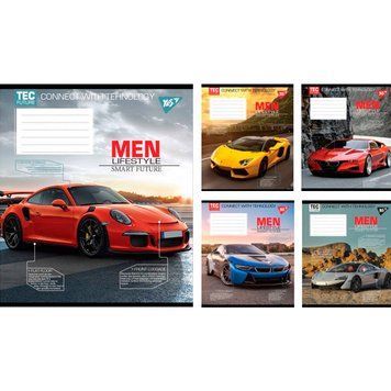 1 Вересня 763844 - Зошит шкільний, А5 на 60 аркушів, клітинка, MEN LIFESTYLE, ціна за паковання 10 штук, 763844