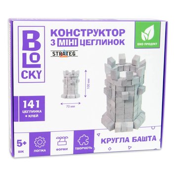 Strateg 31024 - Конструктор с мини кирпичиков Круглая Башня (серия Замок) BLOCKY Strateg