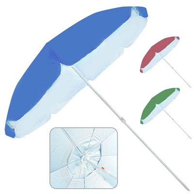 Пляжна парасолька — монотон (3 кольори), 2 м у діаметрі, антивітер, MH-2684 MH-2684