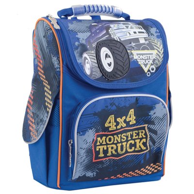 1 Вересня 553296 - Ранец (рюкзак) - каркасный школьный для мальчика - Машина джип Монстер, H-11 Monster Truck, 553296