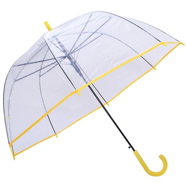 Зонт напівавтоматичний, тростина, прозорий, R25584 R25584