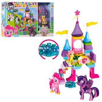 5721 (8721) - Ігровий набір - Конструктор Замок Будиночок Літл Поні (my Litlle Pony) світло, 61 деталь, фігурки поні