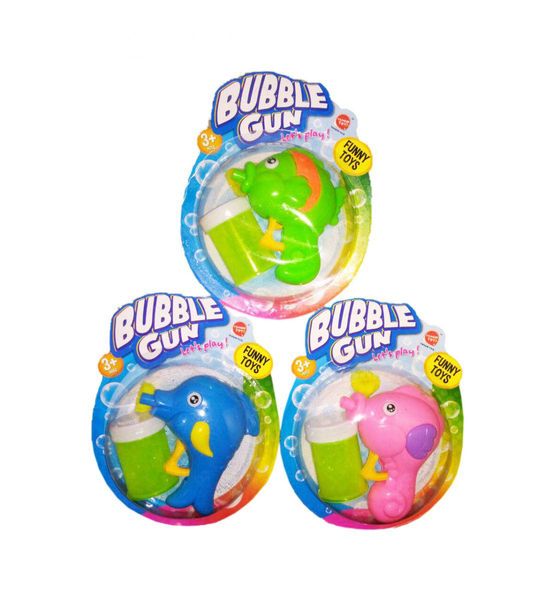Детские мыльные пузыри. Пистолет с мыльными пузырями "Морские жители", 9905B 9905B