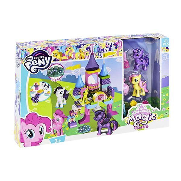 5721 (8721) - Ігровий набір - Конструктор Замок Будиночок Літл Поні (my Litlle Pony) світло, 61 деталь, фігурки поні