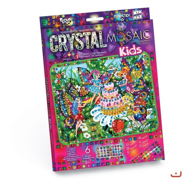 Набор для творчества - Картина мозаика "Блестящая мозаика с кристалов", CRYSTAL MOSAIC KIDS Украина CRMk-01 667179476 фото товара