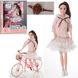 Лялька на велосипеді Emily (емілі з велосипедом), лялька 30 см шарнірна, велосипед QJ077 фото 1
