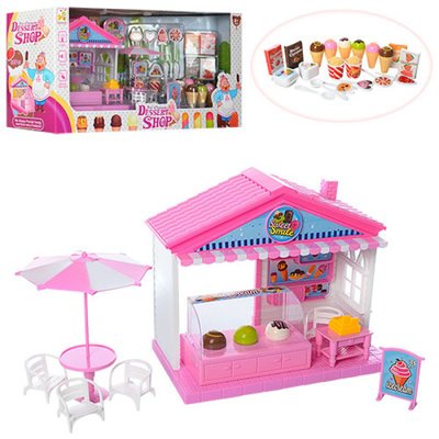 Игровой набор Магазин Мороженого и сладостей для куклы, музыкальные и световые эффекты 71022-2