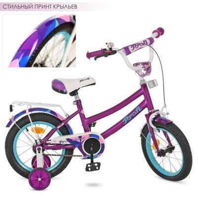 Y12161 - Детский двухколесный велосипед PROFI 12 дюймов Geometry (фиолетовый), Y12161