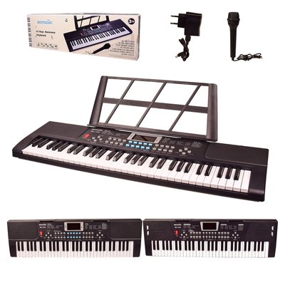 Дитячий синтезатор (орган, піаніно) на 61 клавіш, мікрофон, USB зарядний. BD-601|602