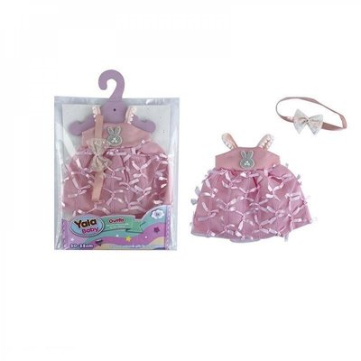 Одяг для пупса бебі борн або ляльки 30-35 см, святкова рожева сукня принцеси 41570814 фото товару