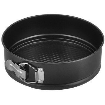 Stenson MH-0765 - Форма для выпечки коржей 25 см, для сборки тортов со съемным кольцом, круглая антипригарная