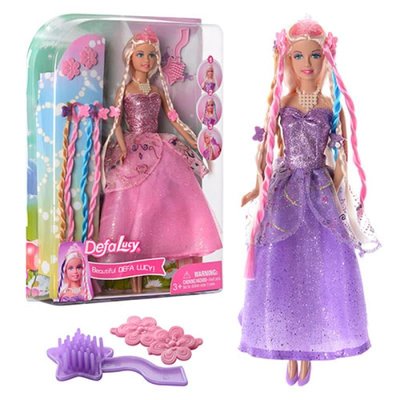 Лялька фея, з яскравими косами та шпильками, 2 види 8182