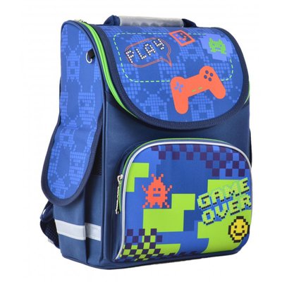 554521 - Ранець (рюкзак) — каркасний шкільний для хлопчика синій — Гравець Гра, PG-11 Game Over, Smart 554521