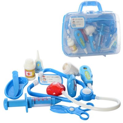 Ігровий набір Доктор 10 предметів, стетоскоп та інші інструменти у валізі 8613-8B