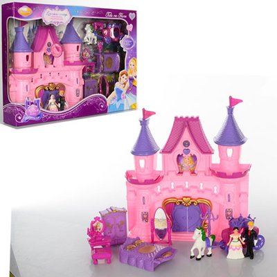 Замок принцеси з героями, меблі, фігурки, карета, звук, світло SG-2978